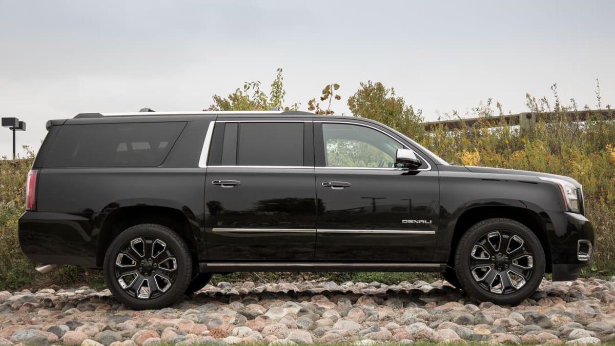 Versus the regular-length Yukon, the Yukon XL (shown) adds 14 inches of wheelbase and 20.5 inches of length.