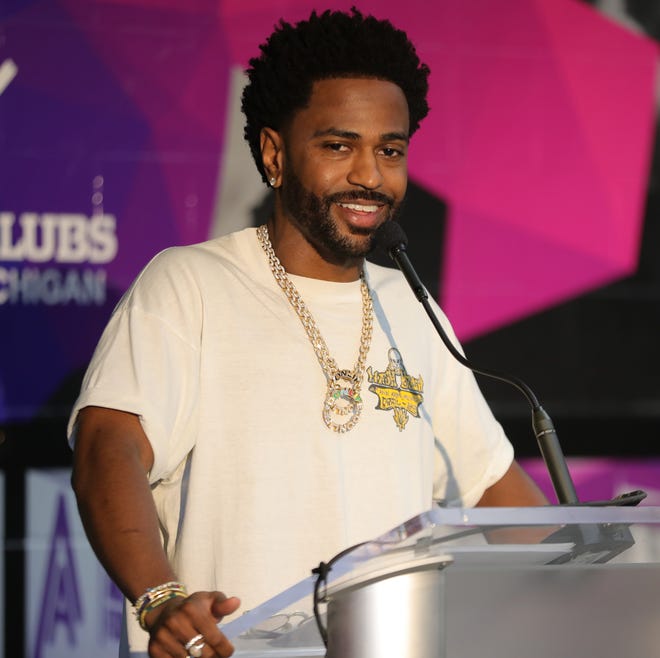 Big Sean talks about the importance of safe places for youth to gather during DON weekend held at Dick and Sandy Dauch Boys and Girls Club in Detroit on August 17, 2019.
