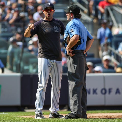 Aug 17, 2019; Bronx, NY, USA; New York Yankees...