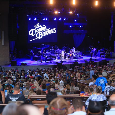The Doobie Brothers perform at the 50th anniversary celebration of the Woodstock Festival at Bethel Woods Center for the Arts on August 17, 2019.
