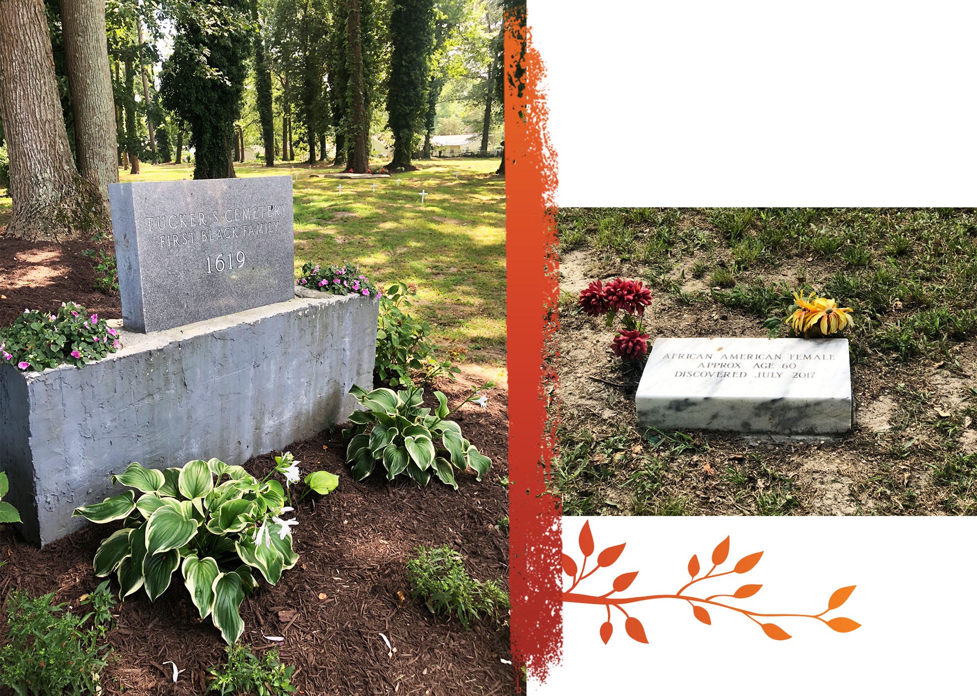 In 1896 the Tucker family cemetery was purchased by Thomas Tucker and five other men for $100. It's a place that had long been used by the Tucker family and is being preserved for generations to come. The new gravestone honors a woman whose remains were found a few years ago.