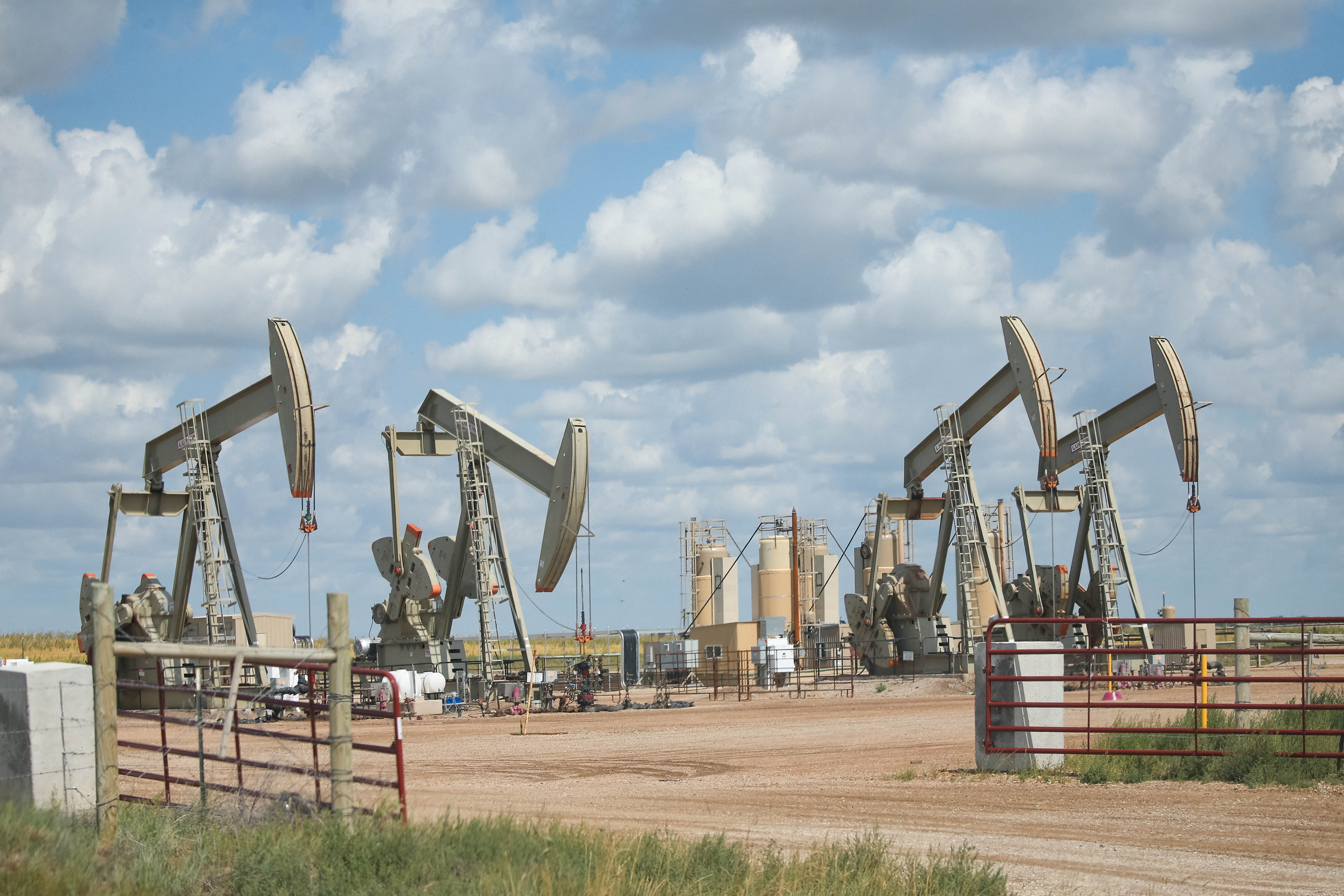 The landscape in Williston, North Dakota is spotted with oil rigs and newly constructed roads. Williston is in the Bakken region, a prolific oil play that has more than 400 injection wells.