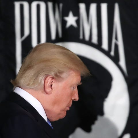 President Donald Trump on Capitol Hill  on Jan. 17