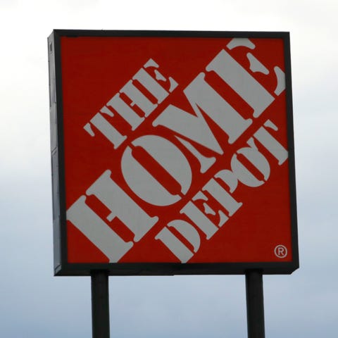 A sign at the Home Depot store in Manchester, N.H.