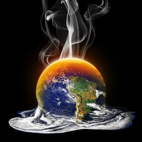 Global warming and melting image