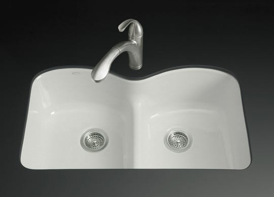 Kohler Mayfield White Cast Iron 25 In 4 Hole Single Bowl Drop In