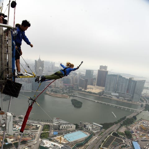 The highest commercial bungee jump lets daring vis