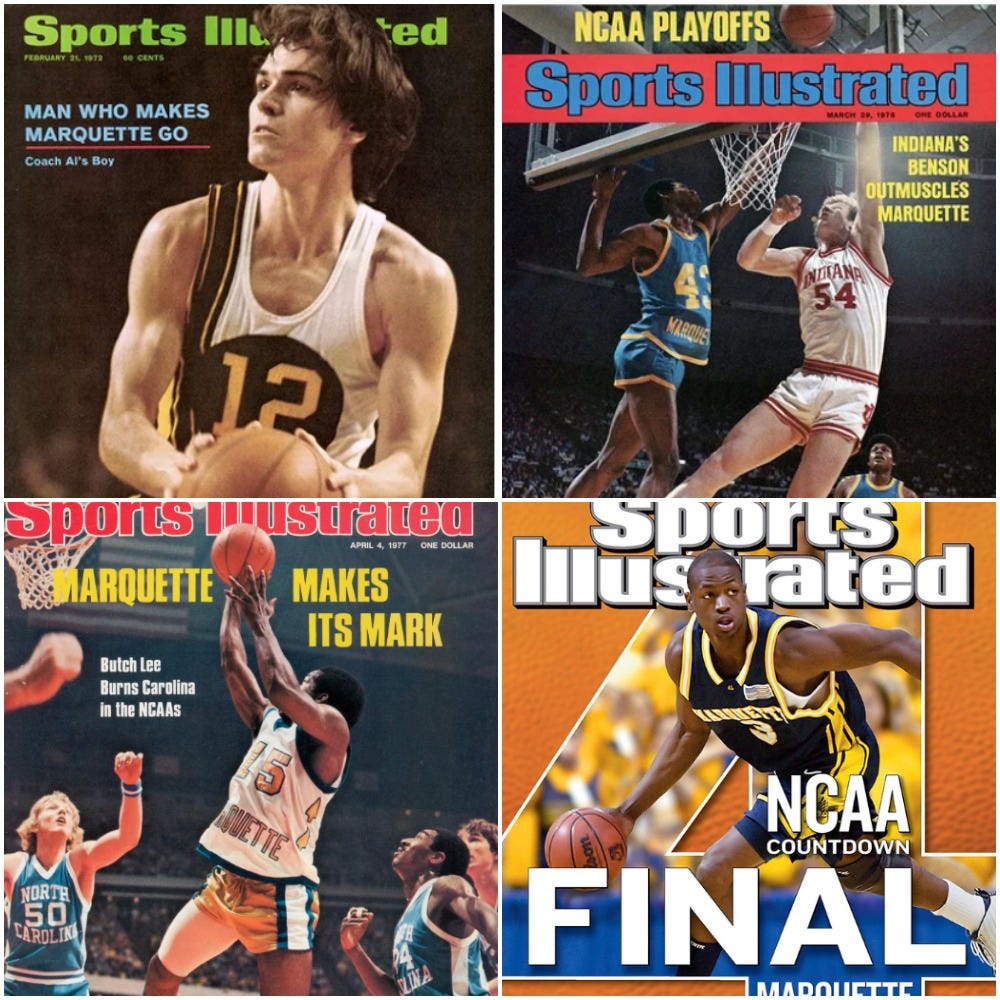 1976 Sports Illustrated magazine basketball Indiana Hoosiers Marquette Warriors 