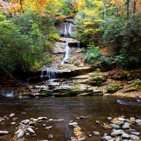 Tom Branch Falls in the Deep Creek Area in NC