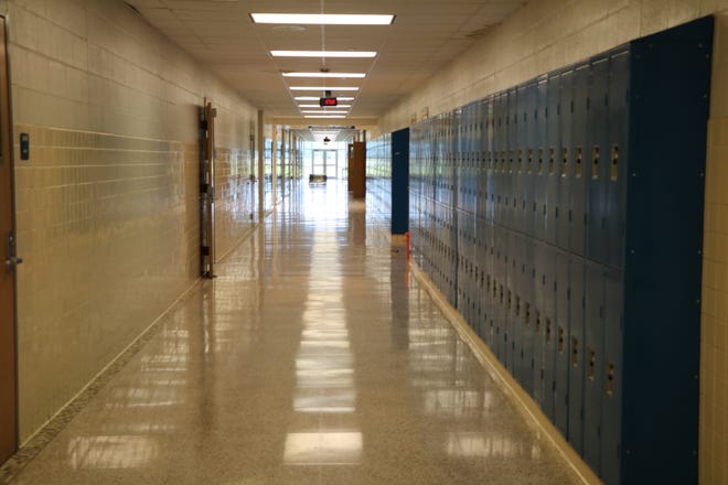 The hallways at Stephen Decatur High School in Berlin are empty on Aug. 23, 2019.