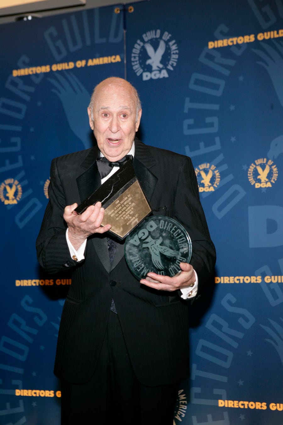 Reiner holds his honorary lifetime membership award at the 59th Annual Directors Guild of America Awards on Feb. 3, 2007, in Los Angeles.