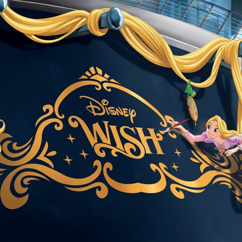 The Disney Wish's stern will feature Rapunzel. Pai