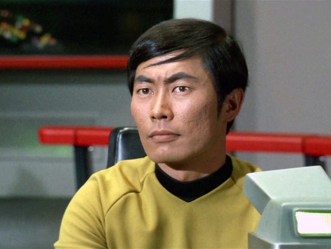 George Takei as Hikaru Sulu in "Star Trek," in 1968.
