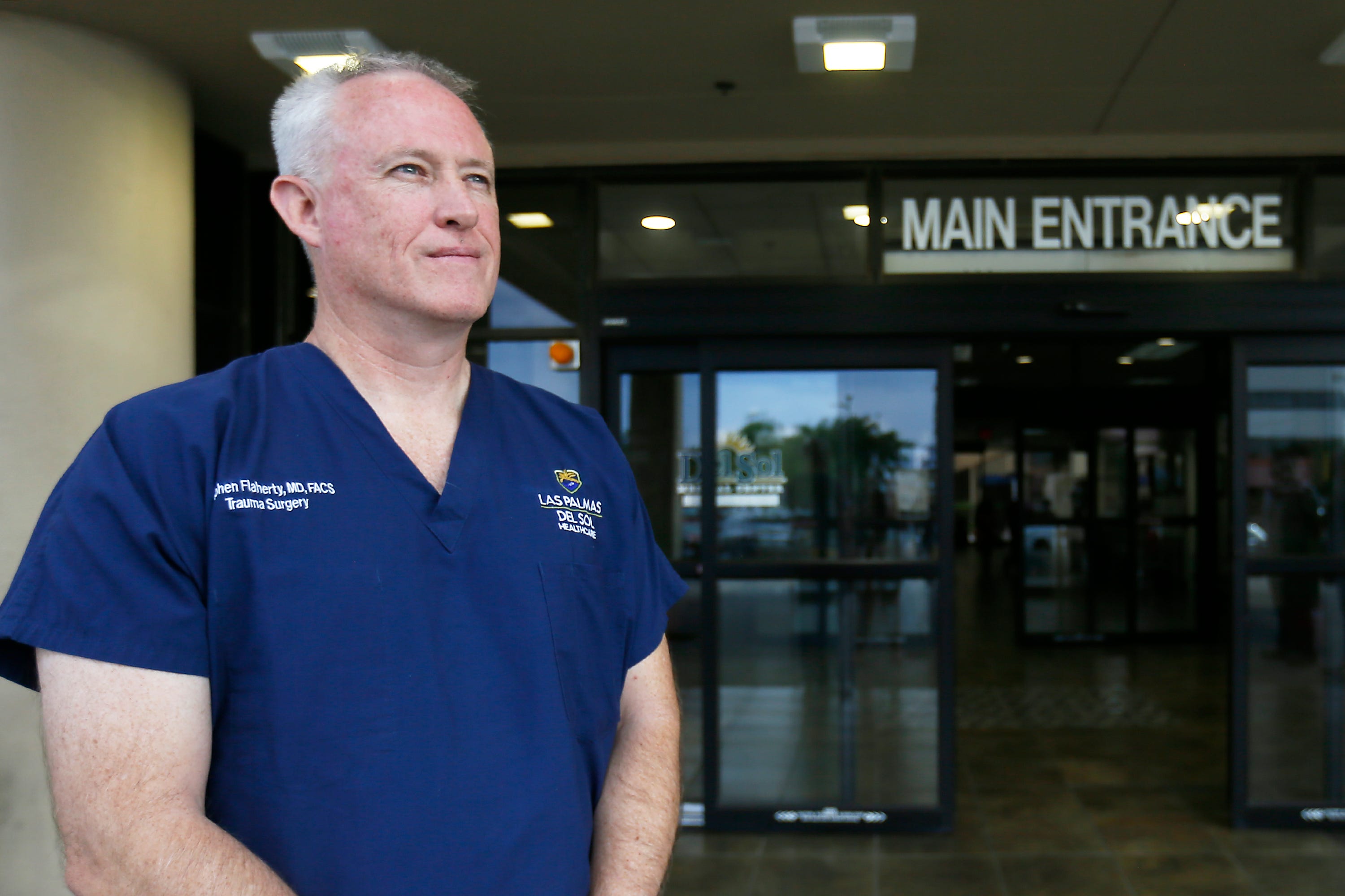 Dr. Stephen Flaherty, medical director of trauma at the Del Sol Medical Center in El Paso, talks about the day of the Walmart shooting. Flaherty was among doctors who assisted shooting victims.