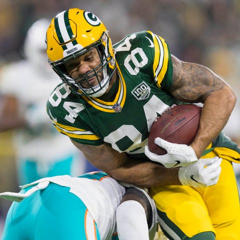 Lance Kendricks, during a game with the Green Bay 