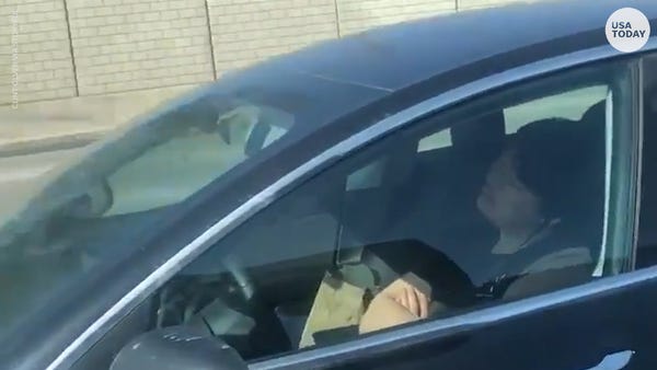 Tesla driver found sleeping at the wheel while 'dr