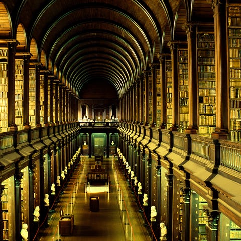 The Long Room at the library of Trinity College in