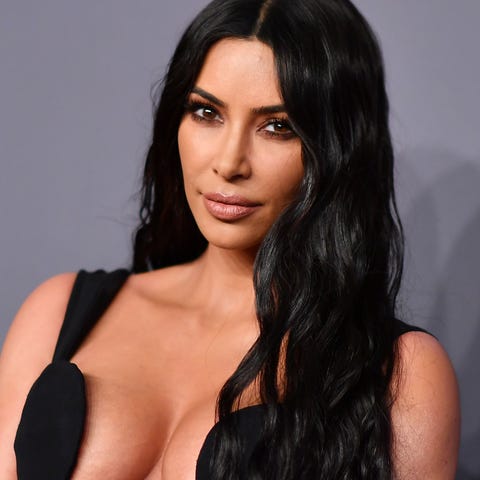 Kim Kardashian West arrives to attend the amfAR Ga