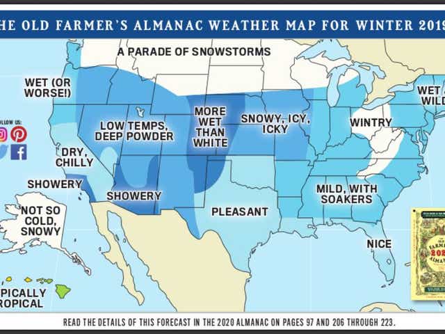 Farmers Almanacs Utah Winter Weather Forecast For 2019 2020