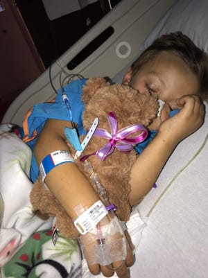 Jairus Neve, 5, was transported to the hospital after a crash in east Sioux Falls that killed three people on Saturday. He remains in the hospital with abdominal injuries, according to family.