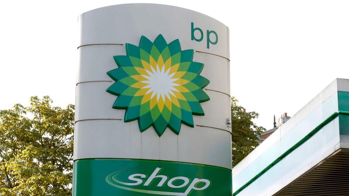 FILE - This Aug. 1, 2017, file photo shows the oil producer BP company logo at a petrol station in London.  BP, a major player on Alaskaâ€™s North Slope for decades, is selling all of its Alaska assets, the company announced Tuesday, Aug. 27, 2019. Hilcorp Alaska is purchasing BP interests in both the Prudhoe Bay oil field and the trans-Alaska pipeline for $5.6 billion, BP announced in a release.(AP Photo/Caroline Spiezio, File)