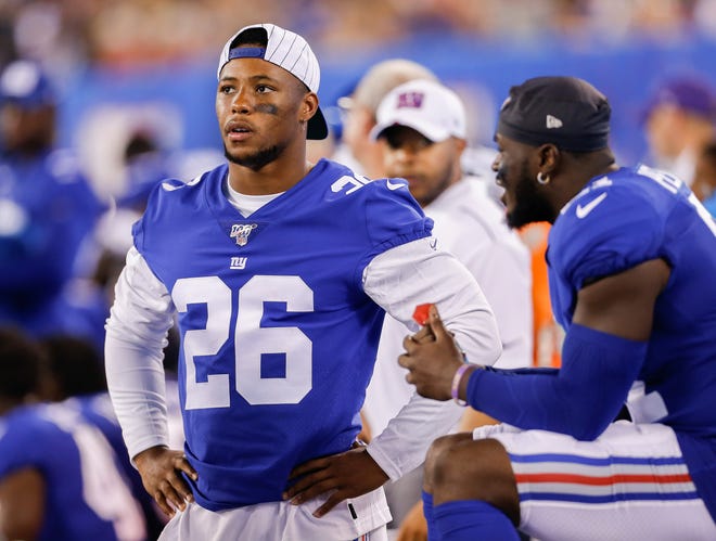 New York Giants running back Saquon Barkley has spent a lot of time watching games from the sidelines in his professional career.