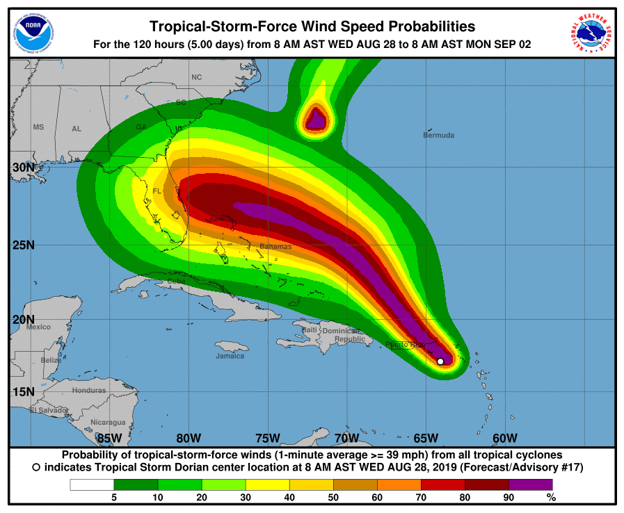 Hurricane Dorian update: See the track with our live database