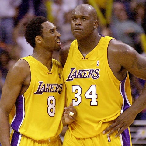 Kobe Bryant and Shaquille O'Neal won three titles 