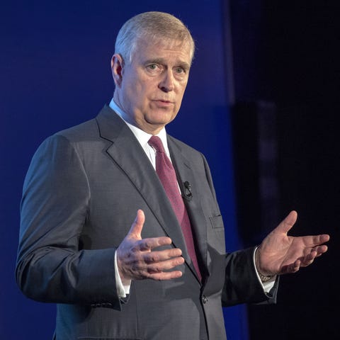 Prince Andrew, Duke of York, hosts an event for hi