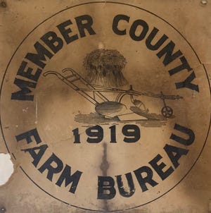 Coshocton County member county emblem for the Ohio Farm Bureau from 1919.