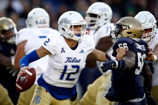 Seth Boomer is one of two quarterbacks vying to start for Tulsa.
