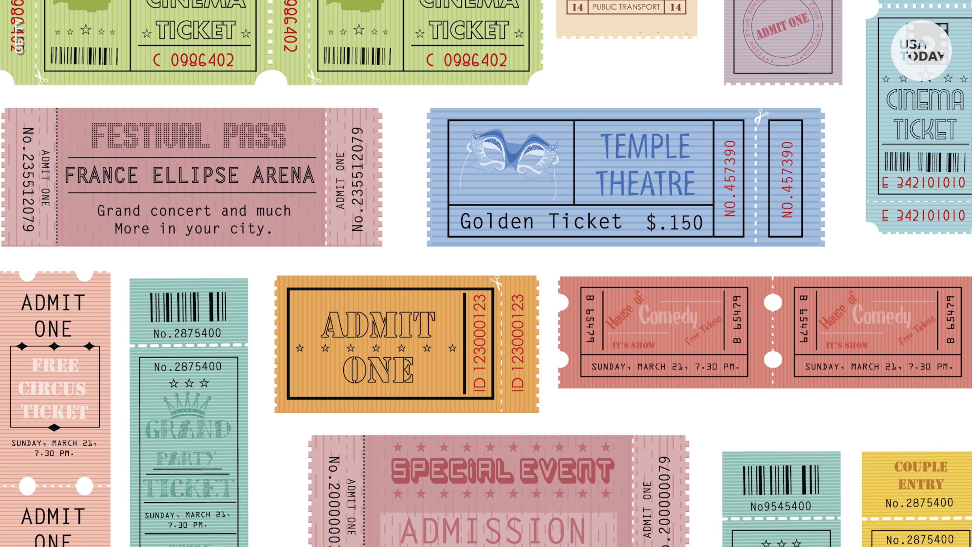Ticket to the Theatre. Old movie tickets. Tickets with Prices. Tickets with Prices pounds.