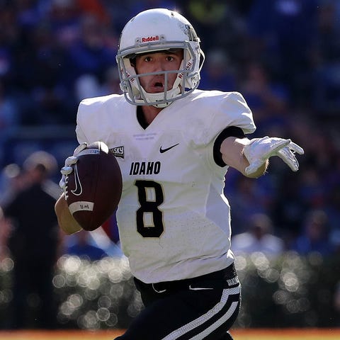 Idaho Vandals wide receiver Mason Petrino (8) runs