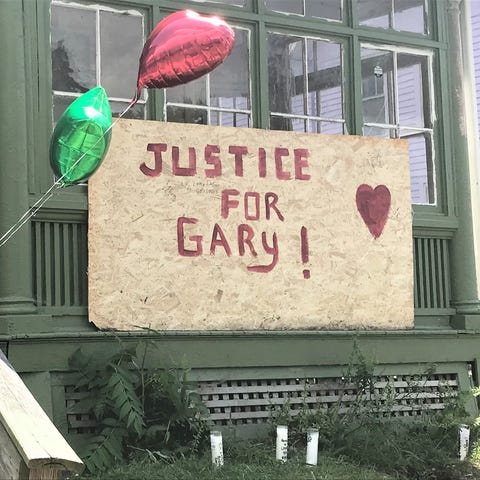 A memorial was created outside the house on Horner