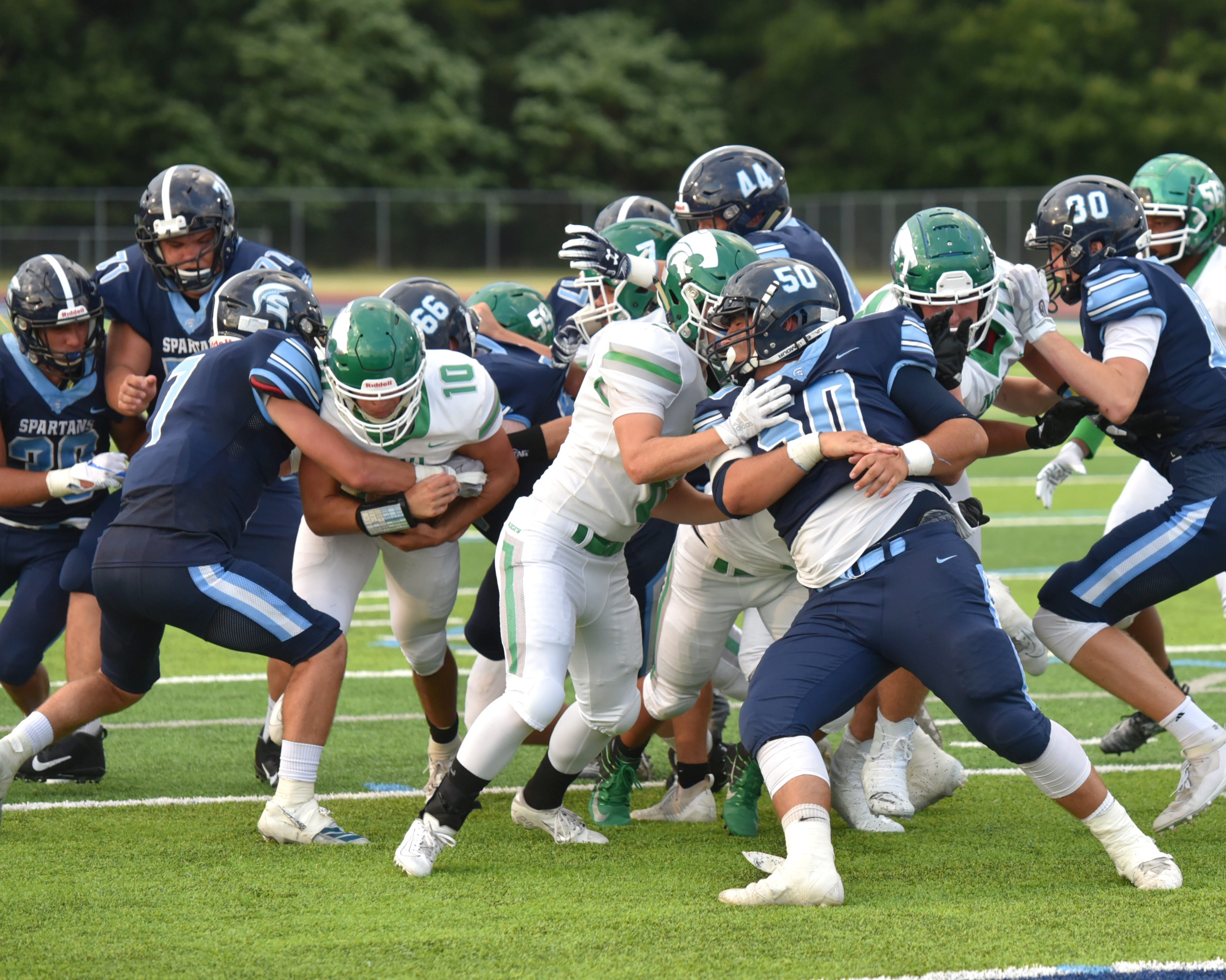 Livonia Stevenson football runs over Novi in season opener