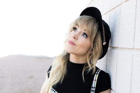 Lindsey Stirling visits Mesquite High School on Aug. 30, 2019.