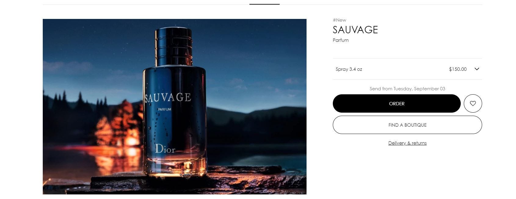 sauvage perfume ad