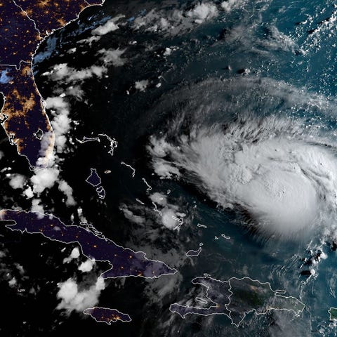 Hurricane Dorian approaches the Bahamas and Florid