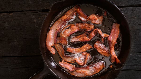 Bacon Frying  -Photographed on Hasselblad H3D-39mb