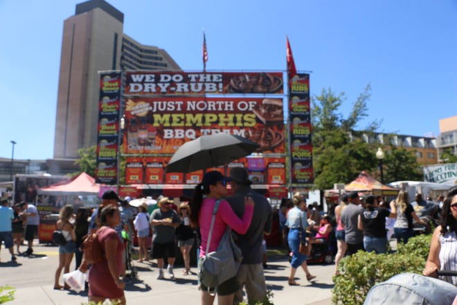 People attend the Best in the West Nugget Rib Cook-Off in Sparks on Saturday, Aug. 31, 2019.