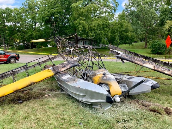 A plane crashed and caught on fire in an Independence Township yard Sept. 2. The pilot and passenger sustained minor injuries.