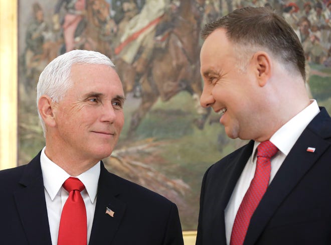 Mike Pence in Poland: Polish leader won't back Russia returning to G-7