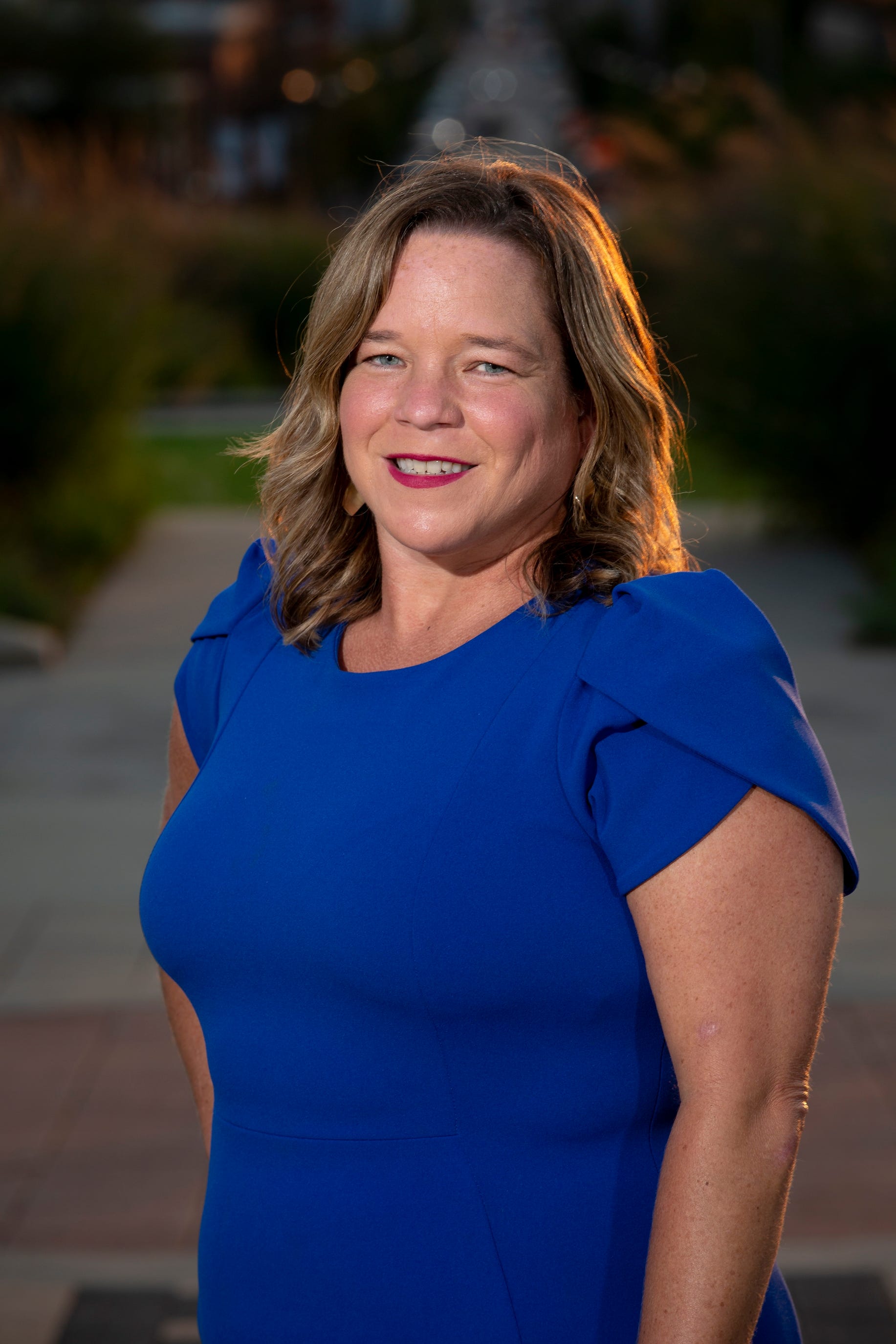 Iowa State Director for John Delany, Monica Biddix, poses for a portrait on Tuesday, Sept. 3, 2019 in Des Moines. 