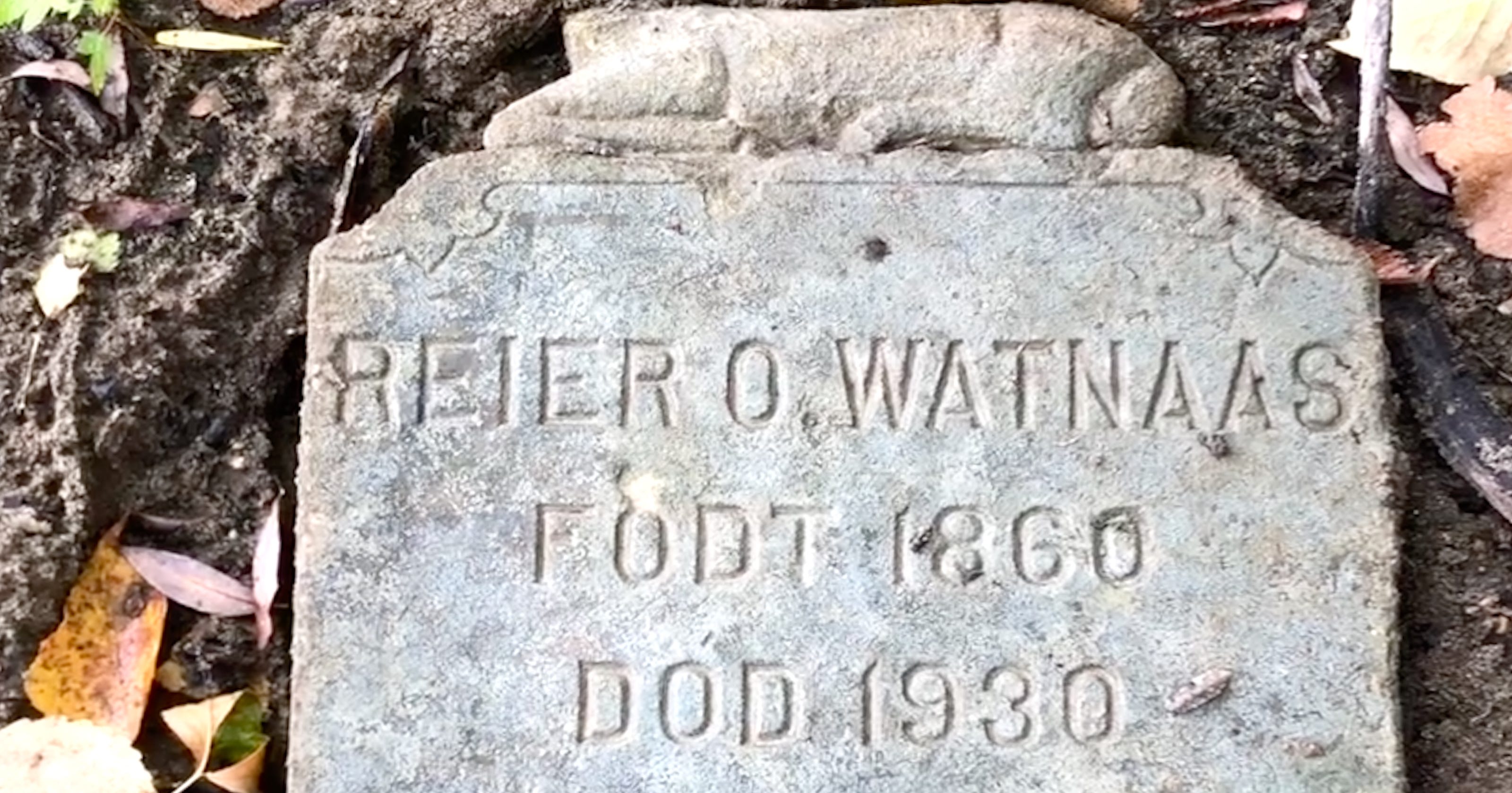 90 Year Old Gravestone Found Miles From Home In Little Rock Lake