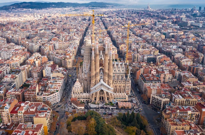 Six of Sagrada Familia's major towers have yet to be completed, including a main spire that will soar above the current ones. When completed, it will be the highest church in the world.