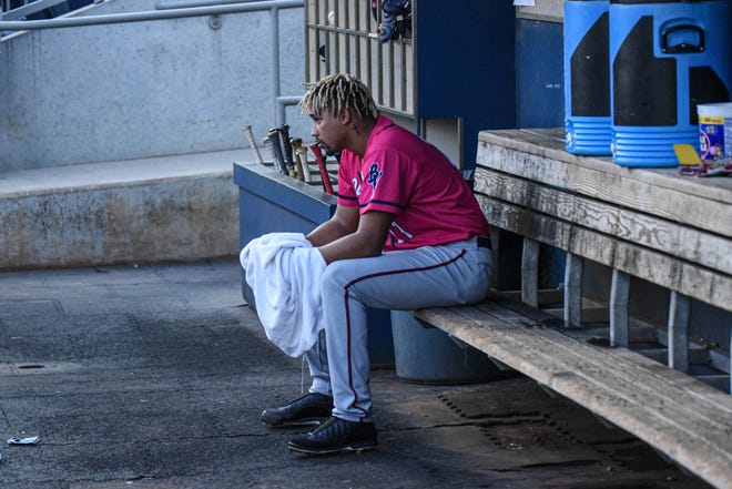Pensacola Blue Wahoos pitcher Jhoan Duran gave up four runs on eight hits in a loss to Biloxi in Game 1 of the Southern League semifinals Wednesday, Sept. 4, 2019.