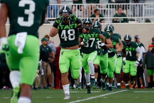 Michigan State Football Glows With Neon Uniforms Vs Western Michigan