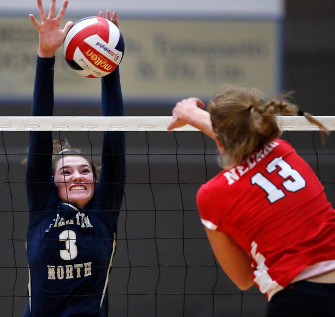 Brianna Cantrell (3) is one of the top players for Appleton North, the top-ranked team in Ricardo Arguello's girls volleyball rankings this week.