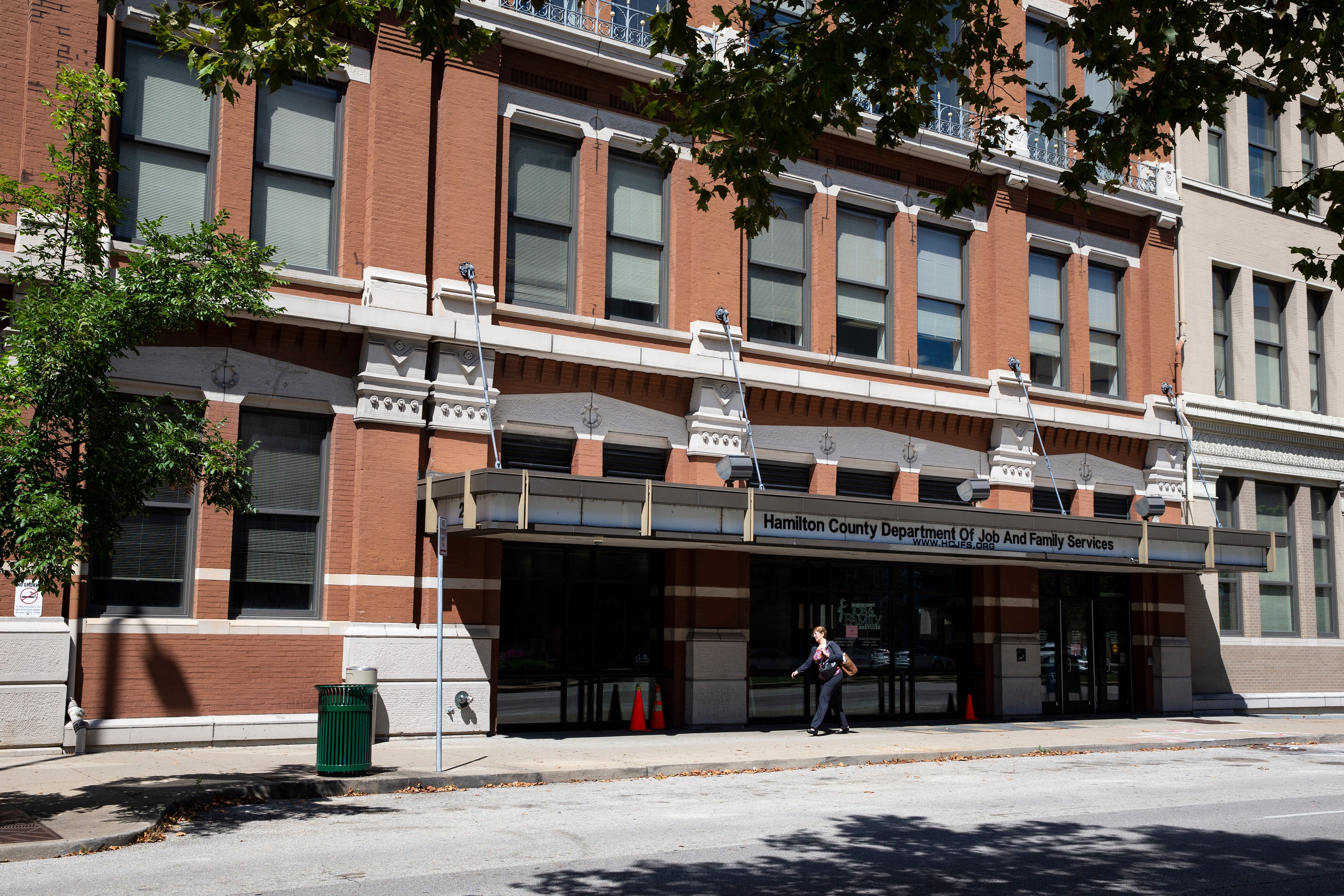 Hamilton County job and Family Services on Central Parkway provides aid such as food stamps and Medicaid to hundreds of thousands of people every month.