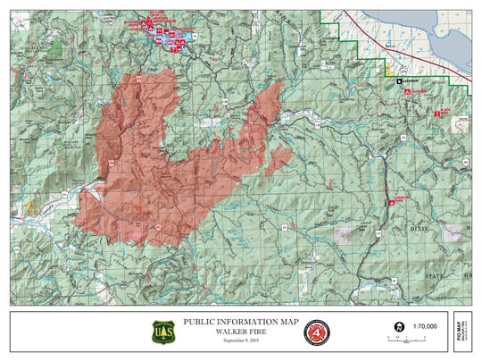 Walker Fire Update See Map And List Of Mandatory Evacuations